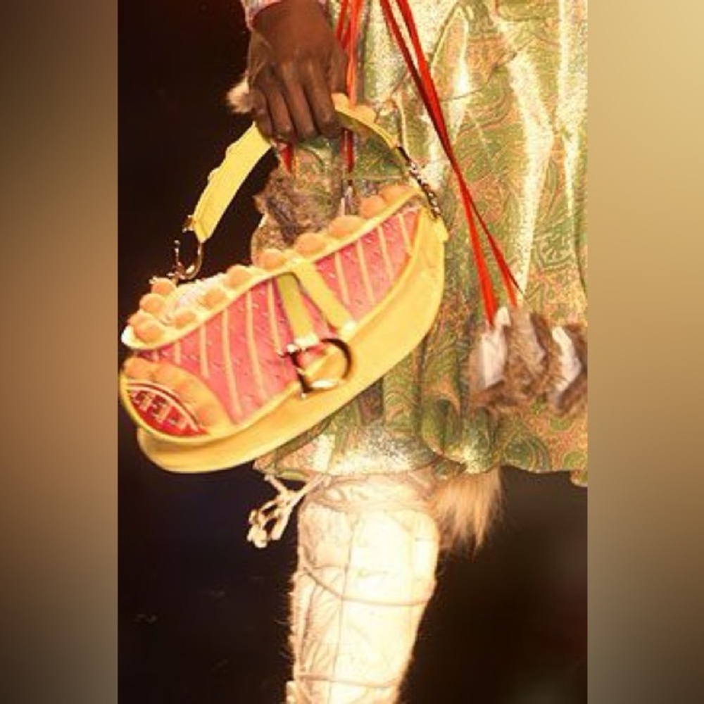 Vintage Christian Dior FW02 Pom Pom Saddle Bag — runway limited edition - Picture 5 of 12